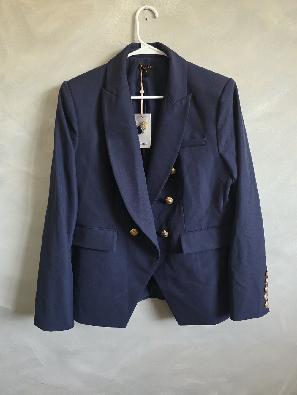 Quince Scuba Captain's Convertible Blazer Double Breast Nautical Style Jacket L - Picture 11 of 15